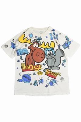 90s　キャラクターTシャツ　The　Adventures　of　Rocky　and　Bullwinkle　and　Friends