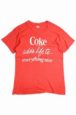 70s　企業プリントTシャツ　Coca-Cola