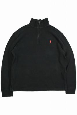 ハーフジップトップス