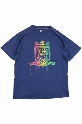 00s　プリントTシャツ　紺タグ