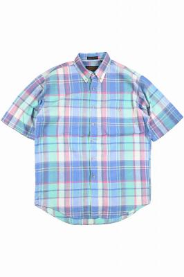 ボタンダウンシャツ　Manteca　Madras
